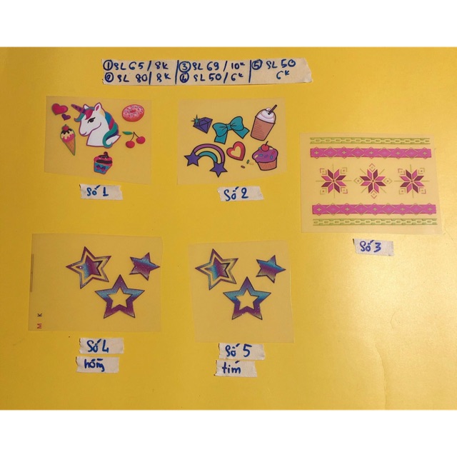 Set Sticker ủi mini độc đáo