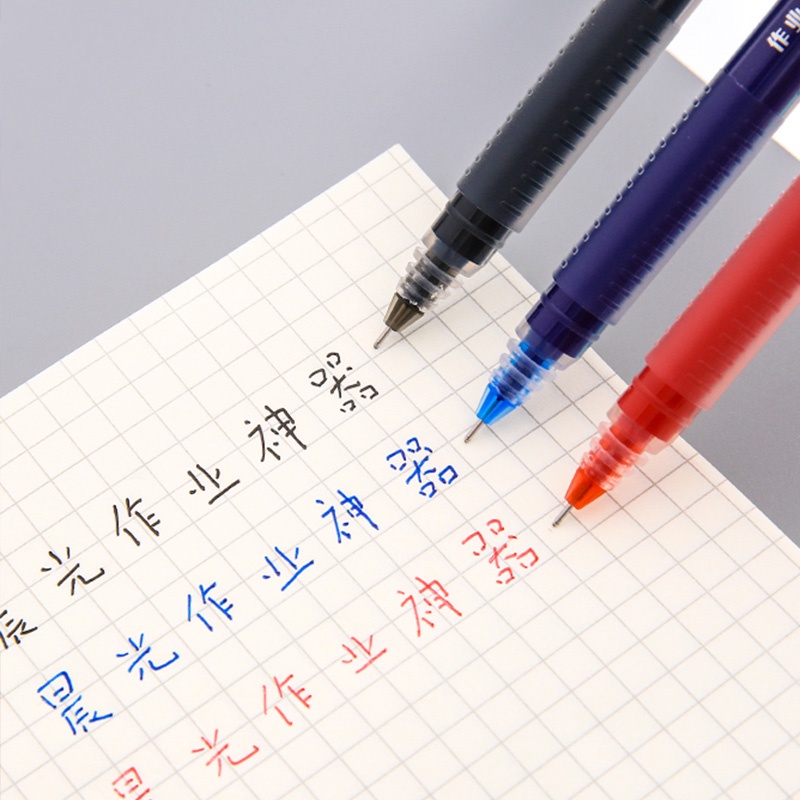 M&amp;G. Bút mực gel ngòi lớn 0.5mm màu đen/đỏ/xanh lam toàn diện