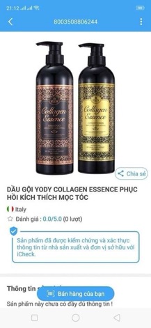 Dầu gội và xả Collagen Essence