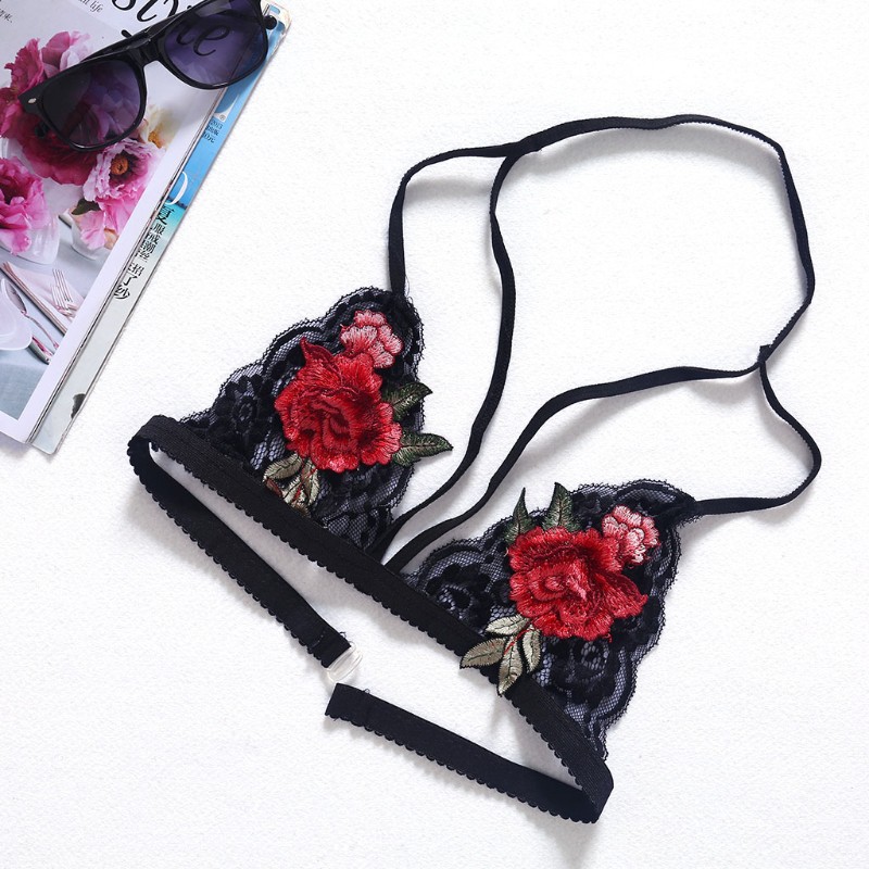 Áo lót ren nữ hở lưng thêu ren thời trang Châu Âu