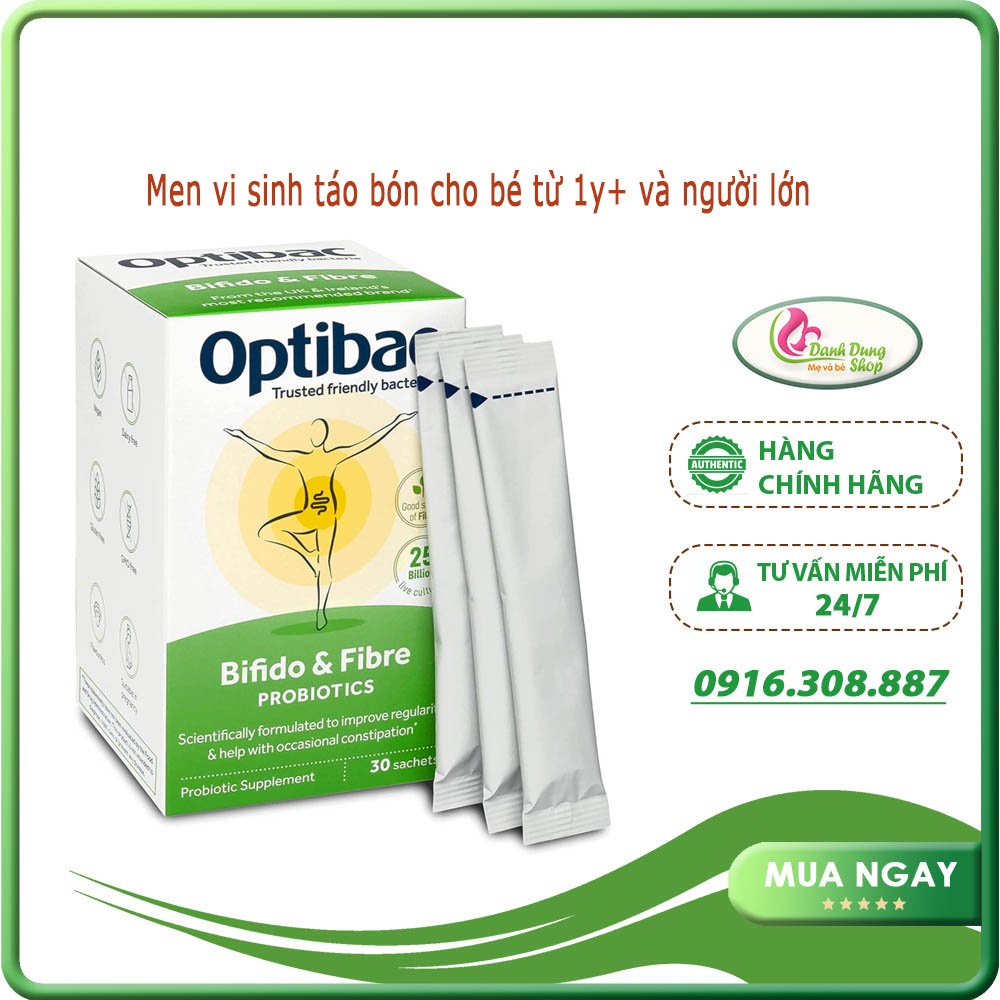 Men táo men vi sinh optibac xanh lá của Anh 30 gói-OptiBac Probiotics For Maintaining Regularity
