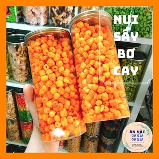 Nui sấy bơ cay lon 350g, giòn rụm, cay mặn, không hôi dầu - ĂN VẶT CHIN CHIN.