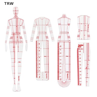 Mẫu vẽ hình thước vẽ thời trang TRW cho mẫu phác thảo thiết kế thời trang