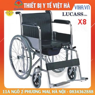 Xe lăn có bô vệ sinh Lucass X8 cho người cao tuổi