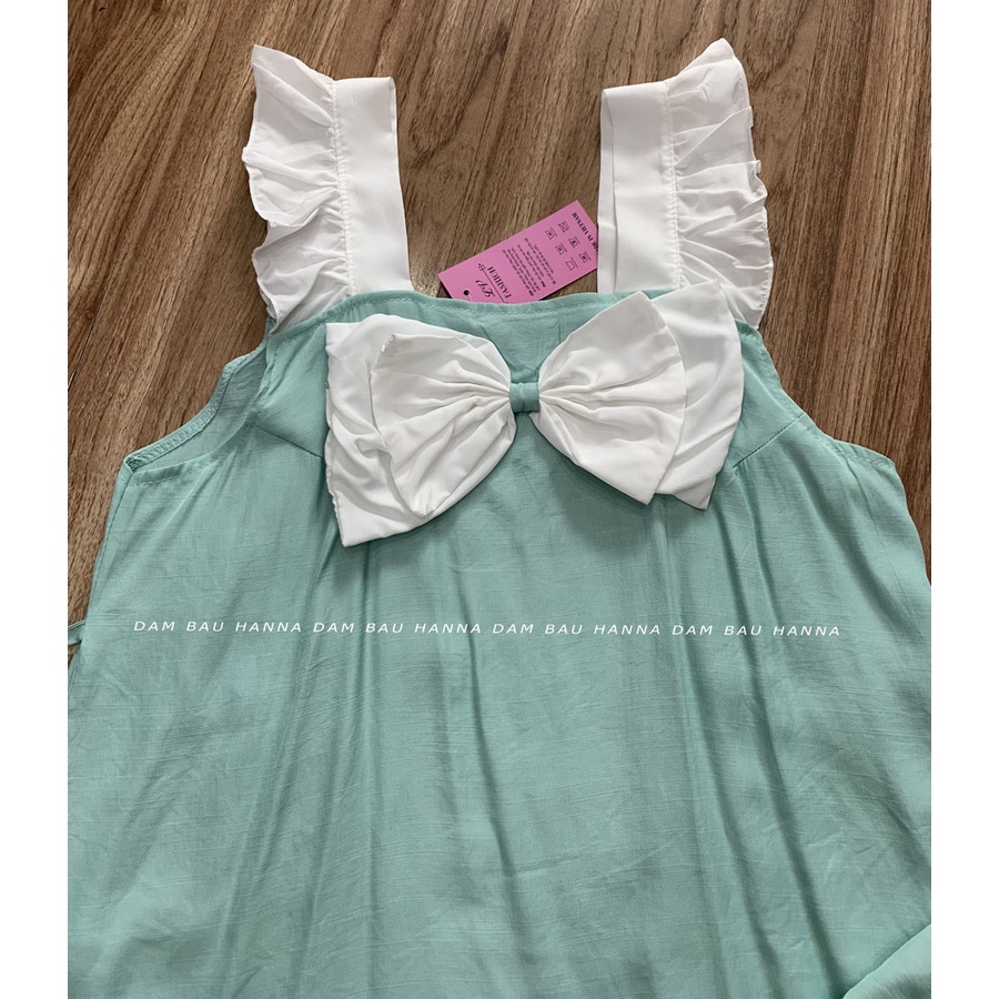 [HANNA] Đồ Bộ  Cho Mẹ Bầu Xinh Mặc Ở Nhà Quần Đùi Vải Lụa Đũi Hàn Cao Cấp Mềm Mát Free Size 40-70kg Đường May Chắc Chắn