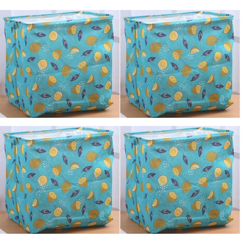 (LOẠI LỚN50x40x50cm)Giỏ Vải Vuông Đựng Đồ Đa Năng Gấp Gọn - Sọt Vải Đựng Quần Áo, Đồ Chơi Chống Thấm Nước