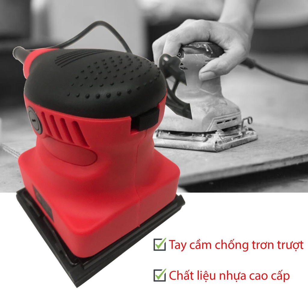 Máy chà nhám rung, máy chà gỗ, máy chà cầm tay Mitsushi-4510 công suất 350w.