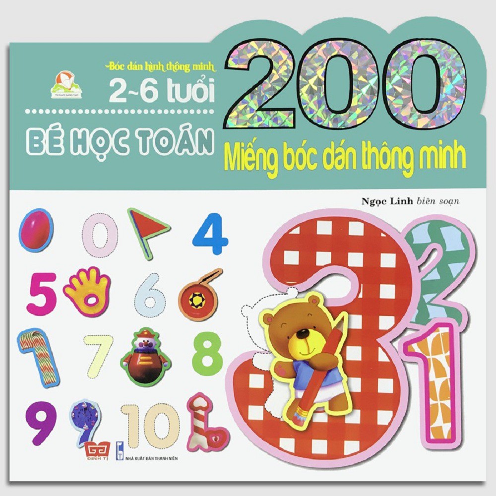 Sách - 200 Miếng Bóc Dán Thông Minh - Bé Học Toán