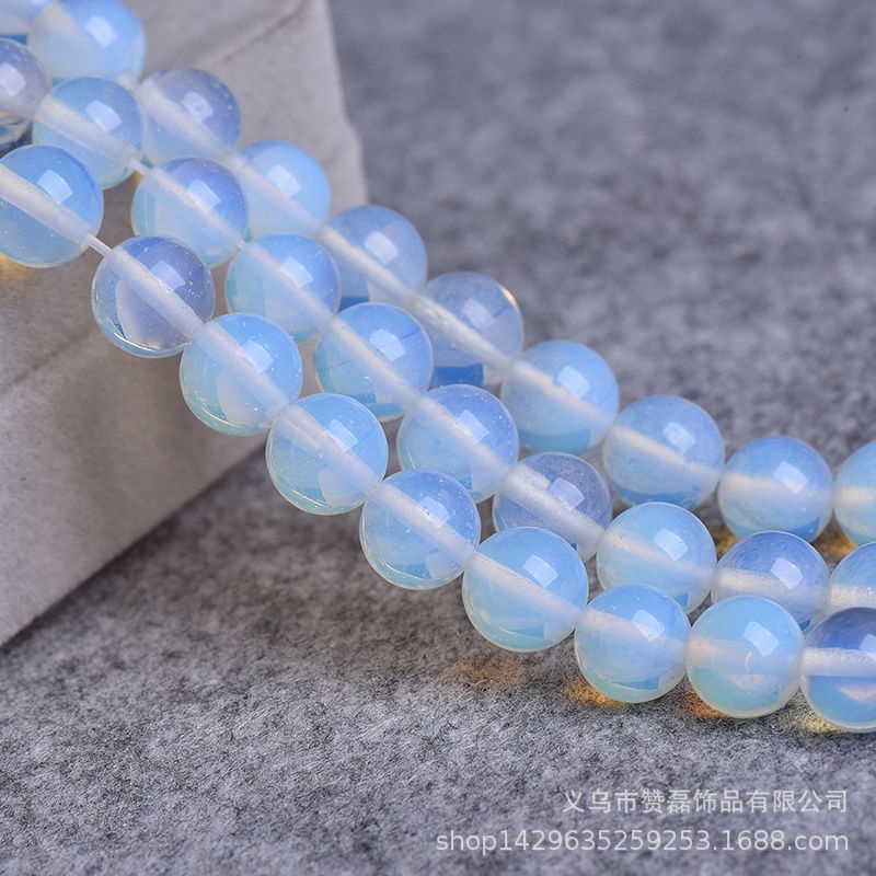 DIY Moon Opal Stone Round Beads for Making Accessories 6/8/10mm