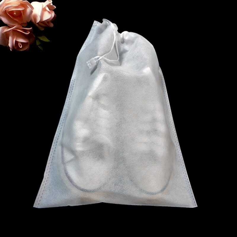 Combo 10 túi đựng giày dây rút, túi đựng quần áo màu trắng size to ( size 1 đôi giày/túi)