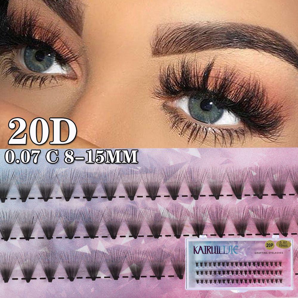 Hộp 60 Cụm Lông Mi Giả Dài Và Dày Tự Nhiên 0.07