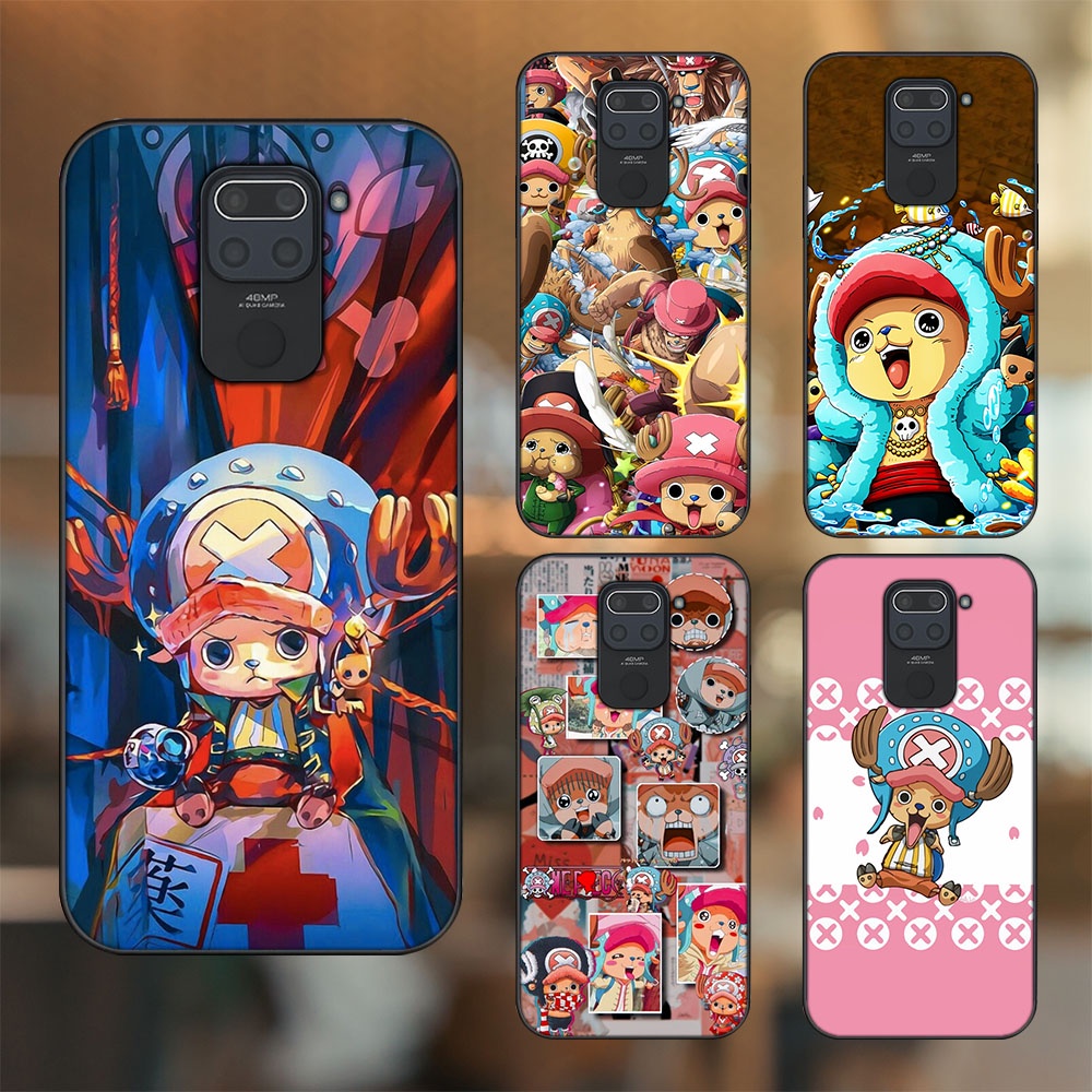 Ốp lưng Xiaomi Redmi Note 9 viền đen in hình Chopper One Piece Đảo Hải Tặc