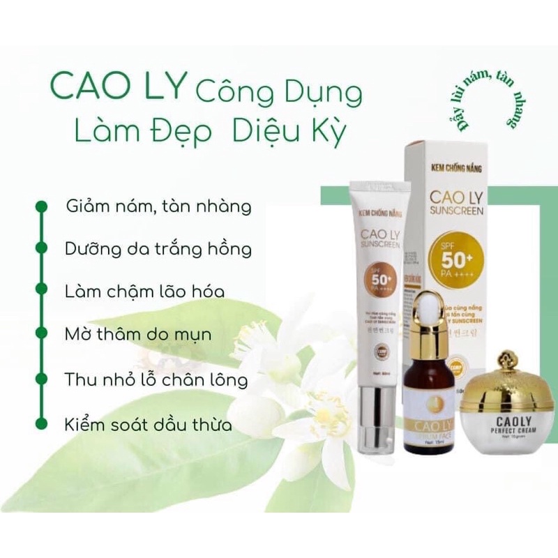 Kem nám cao ly.kem sâm cao ly(combo 2sp kem serum nám) dưỡng da sáng đều màu mờ thâm nám tàn nhang