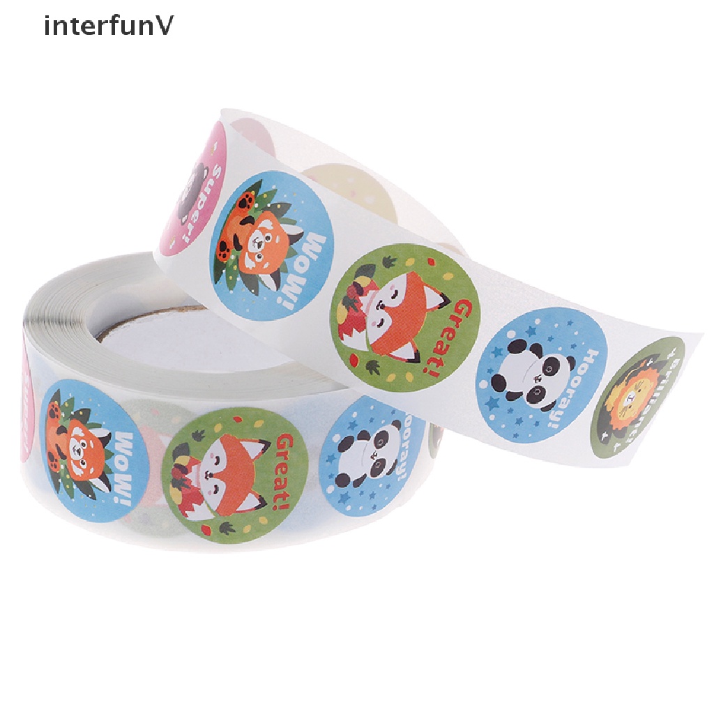 Set 500 Miếng Dán Hình Động Vật Dễ Thương Dùng Làm Phần Thưởng Cho Giáo Viên