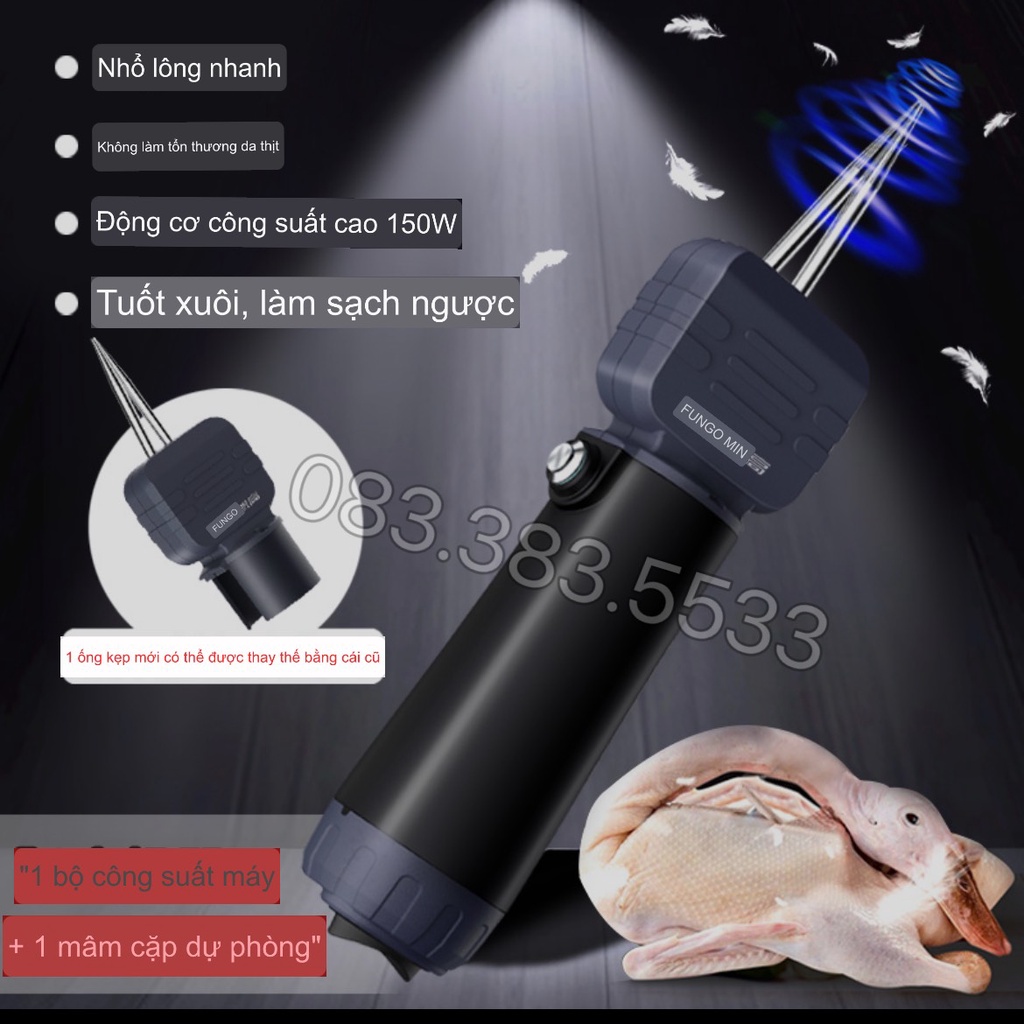 Máy nhổ lông vịt cầm tay FUNGO  MẪU MỚI NHẤT dùng pin hoặc dùng điện thế hệ mới