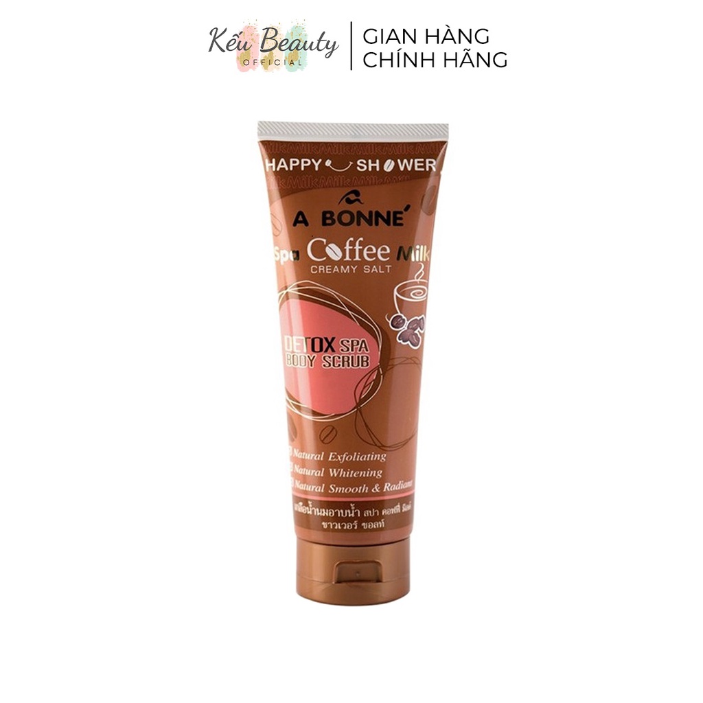 Tuýp muối tắm cà phê A Bonne Spa Coffee Milk Creamy Salt tẩy da chết 350g