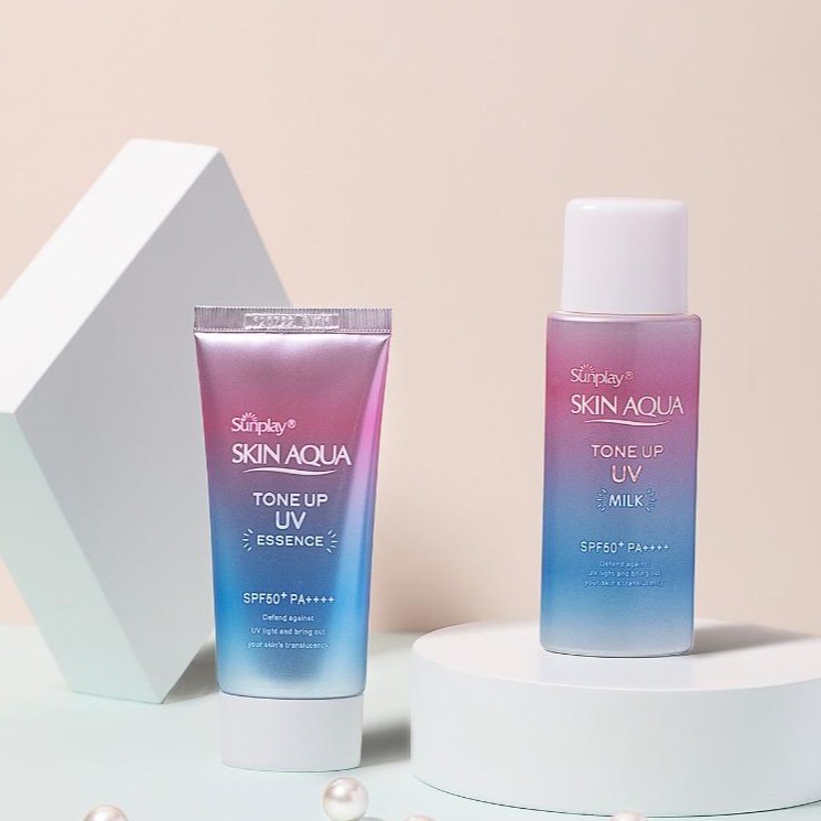 Kem Chống Nắng Skin Aqua 80g Nhật Bản Tone Up UV Essence SPF50+ PA++++ KCN Skin Aqua dưỡng ẩm và dưỡng sáng da