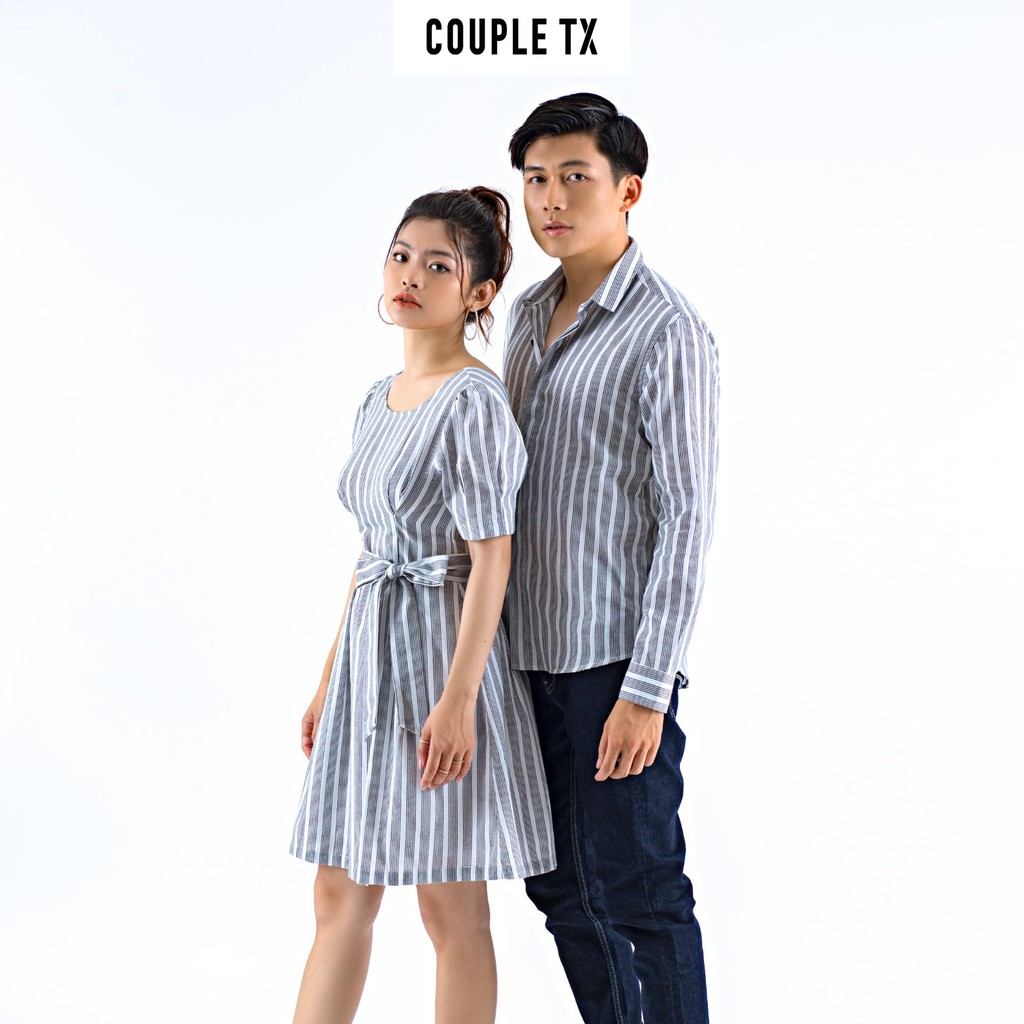 Áo Sơ Mi Nam Sọc Tay Dài Couple TX MSH 3011