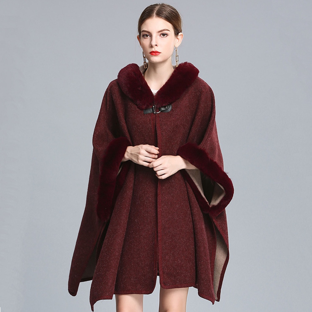 Áo khoác nữ tay dài có nón phối lông thời trang | BigBuy360 - bigbuy360.vn