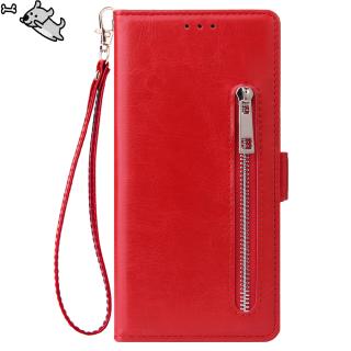 For Samsung NOTE 10 plus Solid Color PU Leather Zipper Wallet Double Buckle Protective Case with