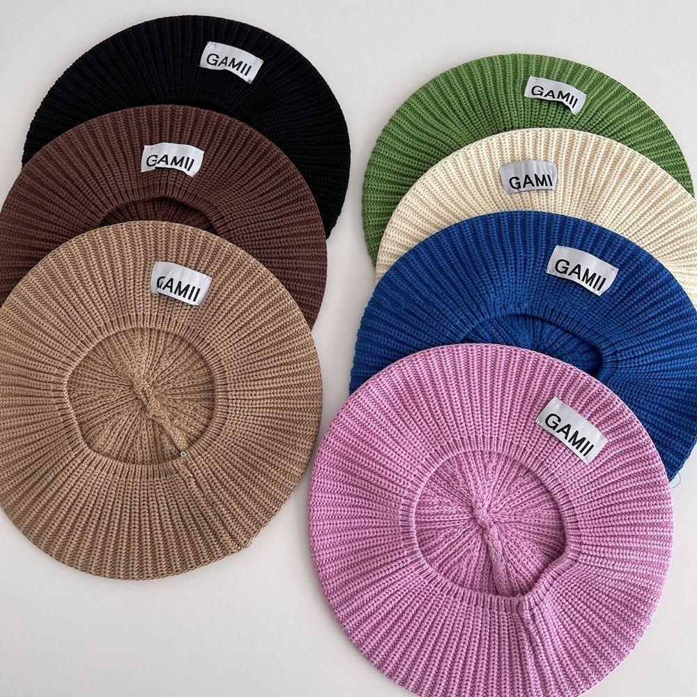 JARRED Mũ Beret Dệt Kim In Chữ Đơn Giản Thời Trang Thu Đông Cho Nữ