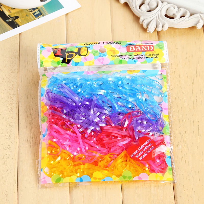 Dây Buộc Tóc Cao Su Màu Kẹo Dùng Một Lần Thời Trang Hàn Quốc