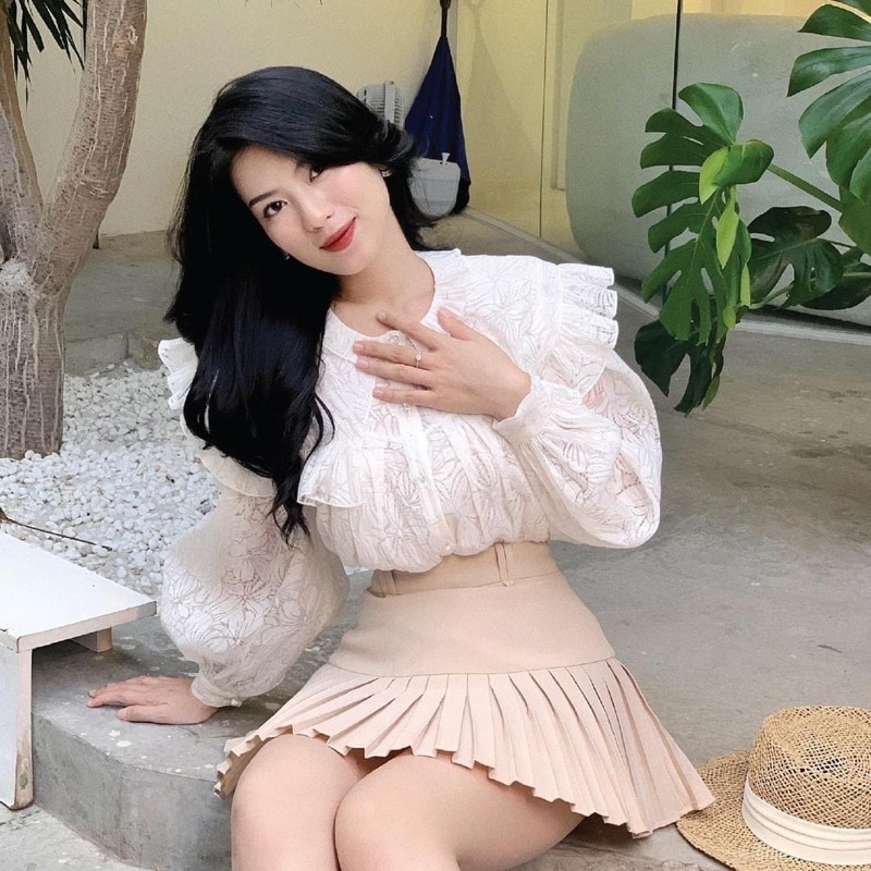 Áo sơ mi bèo hoa nổi