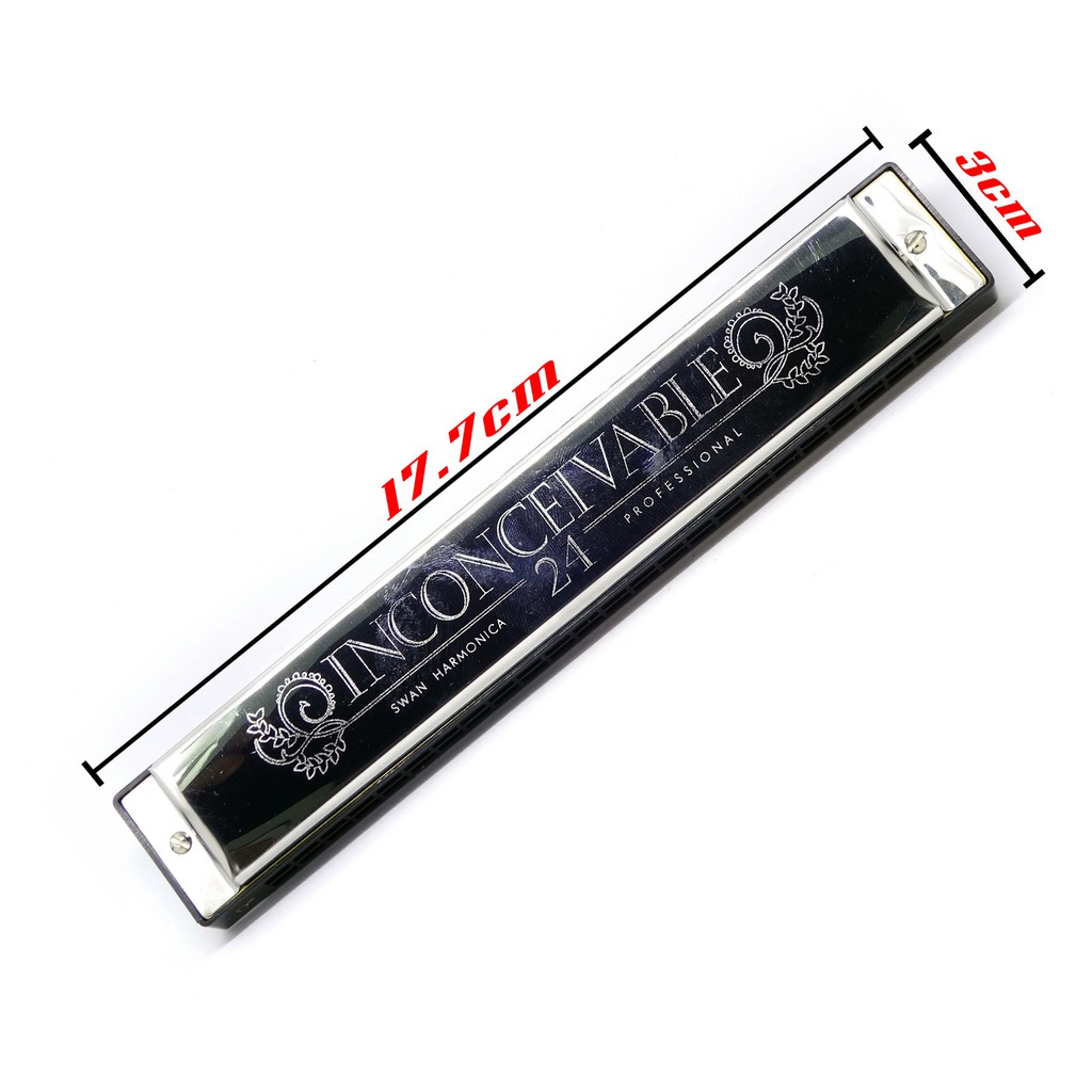 Kèn harmonica tremolo Swan Inconceivable SW24 Key D (Đen)