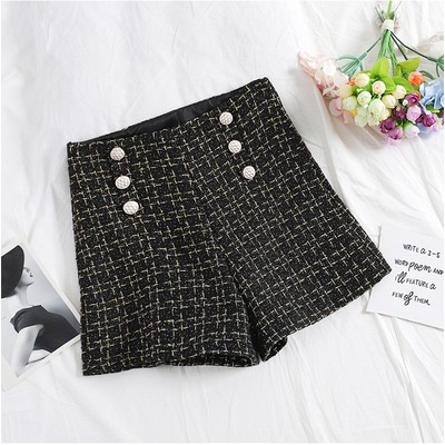Quần short dạ quần dạ tweed cạp cao che bụng tôn dáng Q15