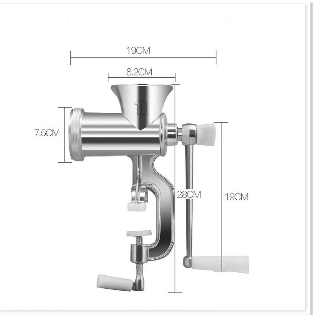 MÁY XAY THỊT BẰNG TAY ĐỂ KẸP BÀN INOX