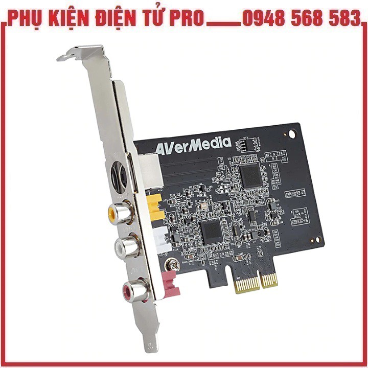 CARD CHUYỂN ĐỔI PCI EX SANG AV, S-VIDEO AVERMEDIA C725B CARD GHI HÌNH NỘI SOI, SIÊU ÂM CHUẨN AV, SVIDEO CHÍNH HÃNG