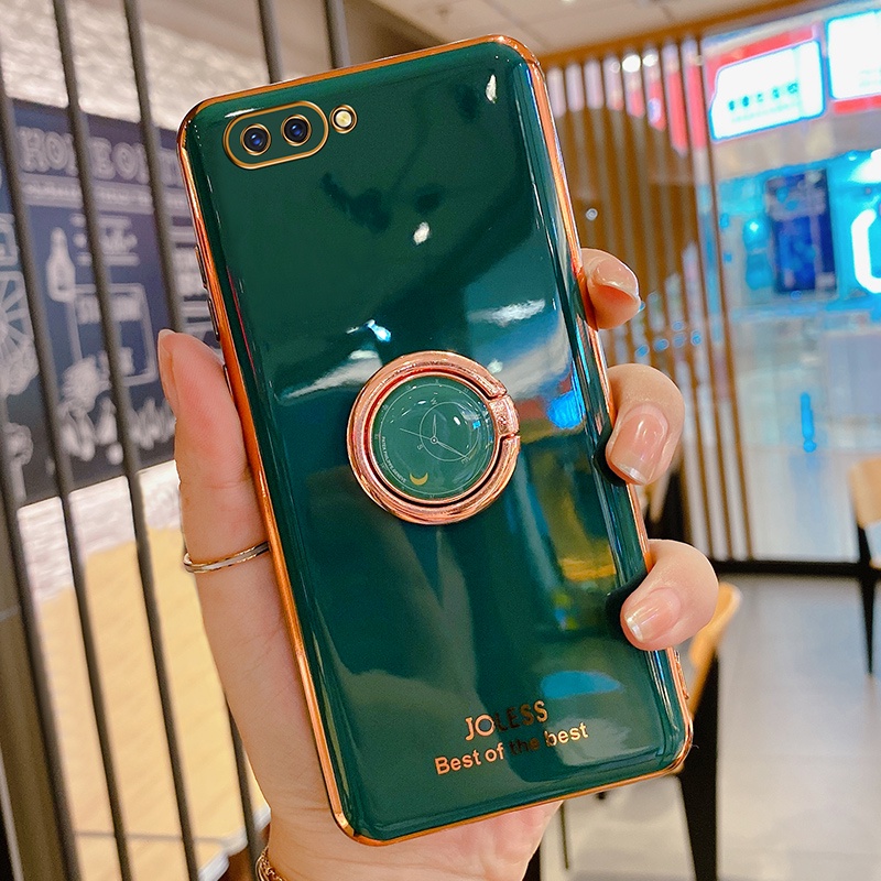 Ốp điện thoại silica gel chống sốc có giá đỡ cho oppo a3s a12e
