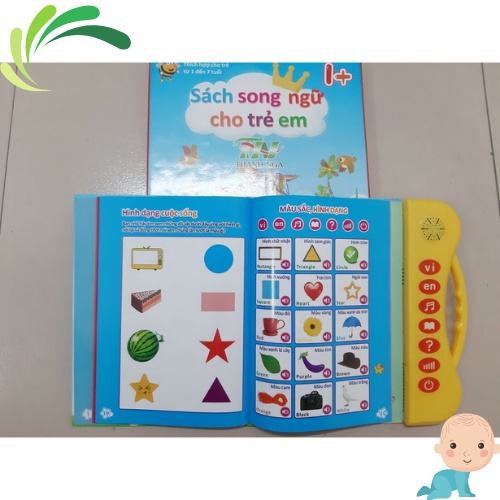 Sách Tập Đọc Cho Bé - Sách Nói Điện Tử Song Ngữ Tiếng Việt Và Tiếng Anh Kích Thích Tư Duy Ngôn Ngữ