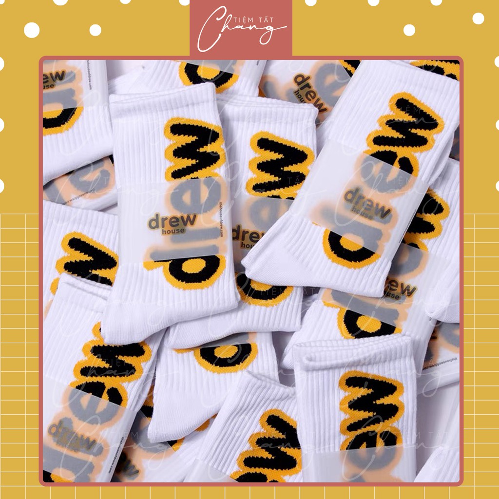 Tất nhún drew cổ cao nhiều màu, tất cao cổ Ulzzang unisex