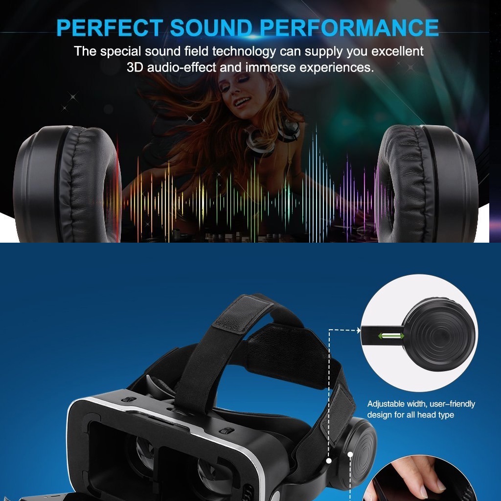 Kính Thực Tế Ảo VR cao cấp Shinecon 6.0 G04EA; Kính Thực Tế Ảo chính hãng