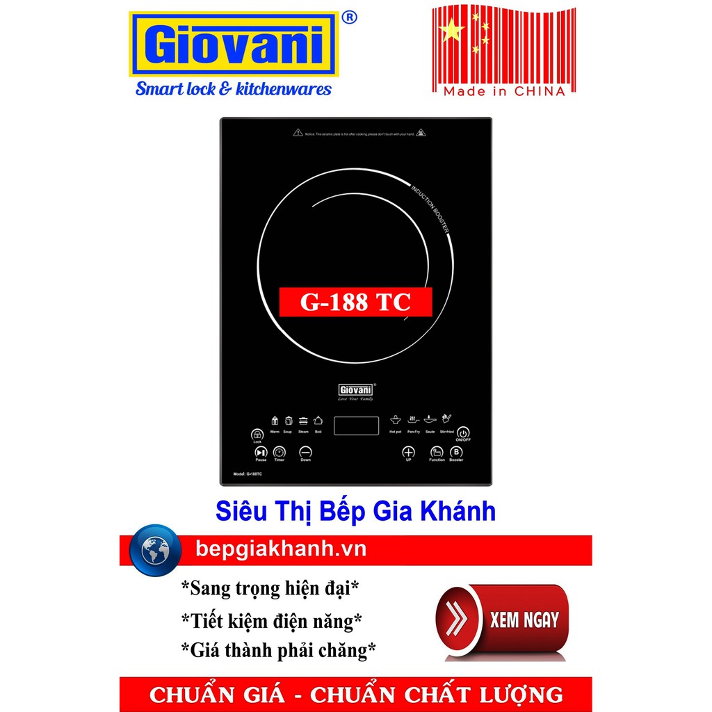 Bếp từ đơn lắp âm Giovani G-188 TC sản xuất Trung Quốc