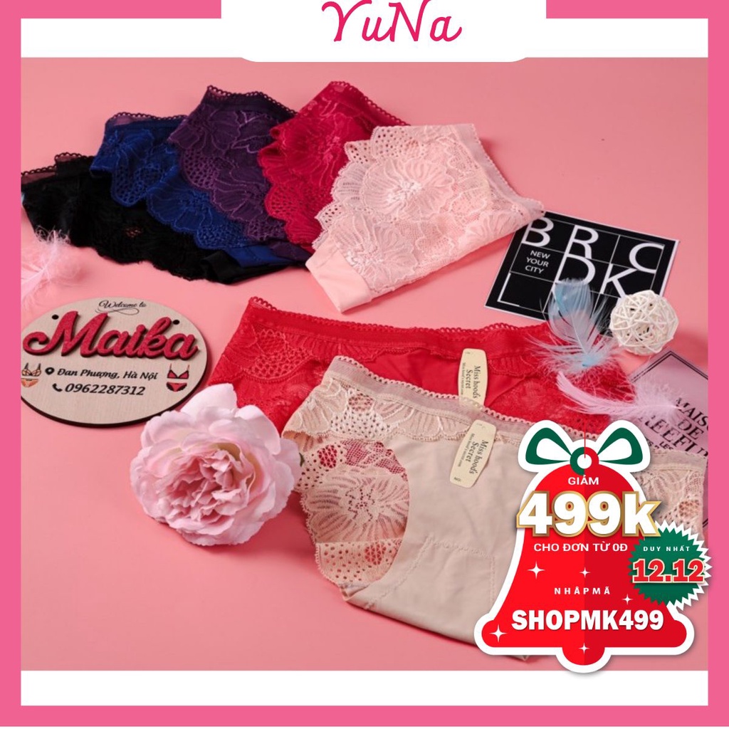 [Mã 12FASHIONSALE1 giảm 10K đơn 50K] Quần lót đúc ren hoa không đường may siêu sexy, phụ kiện thời trang MAIKA