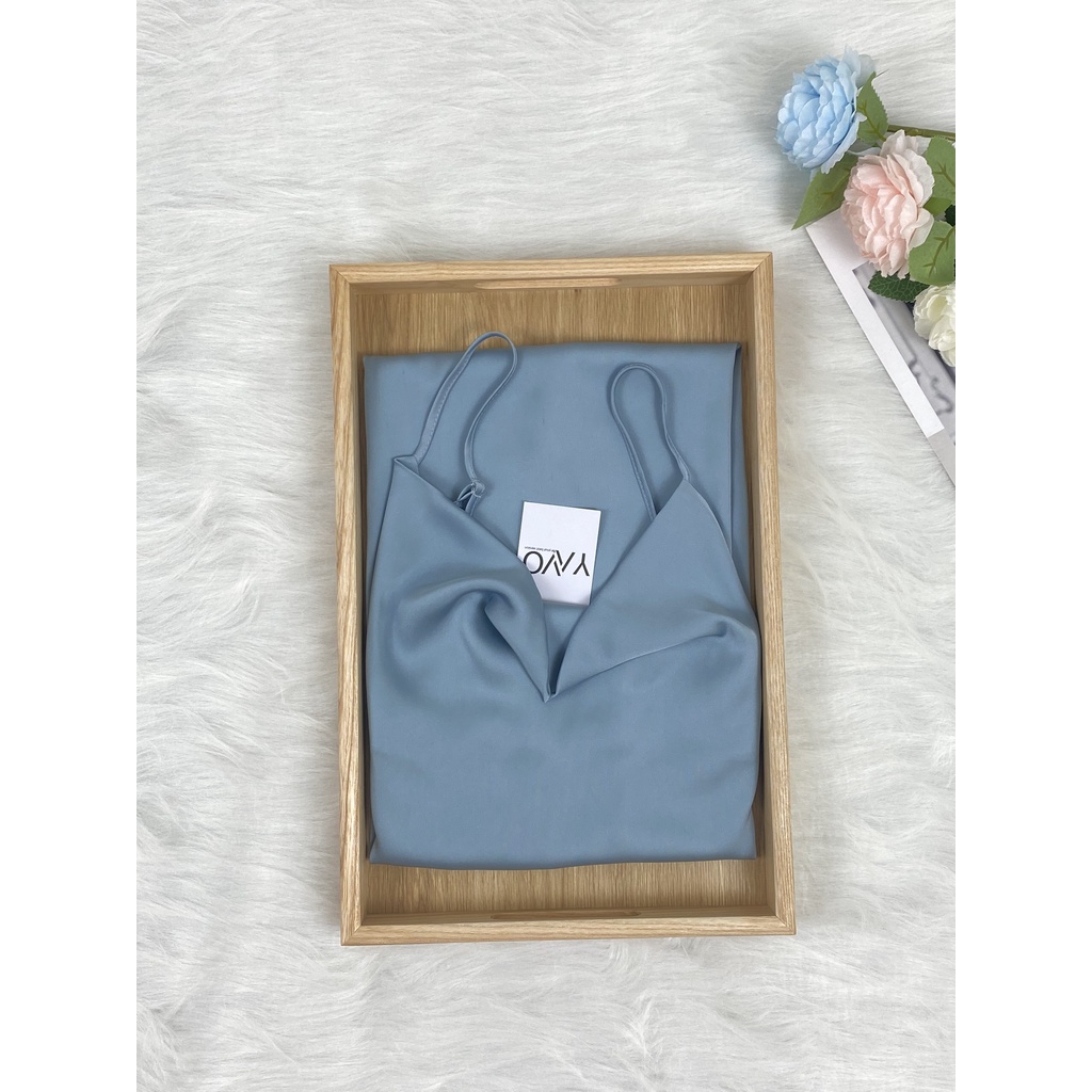 [FREESHIP] Đầm ngủ, váy ngủ lụa 2 dây mùa hè cổ đổ sexy quyến rũ, chất lụa mềm 2 mặt mịn tính mát, không nhăn Vn35