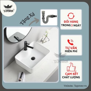 [Bộ Lavabo Đặt Bàn Vuông Dễ Dàng Lắp Đặt ]