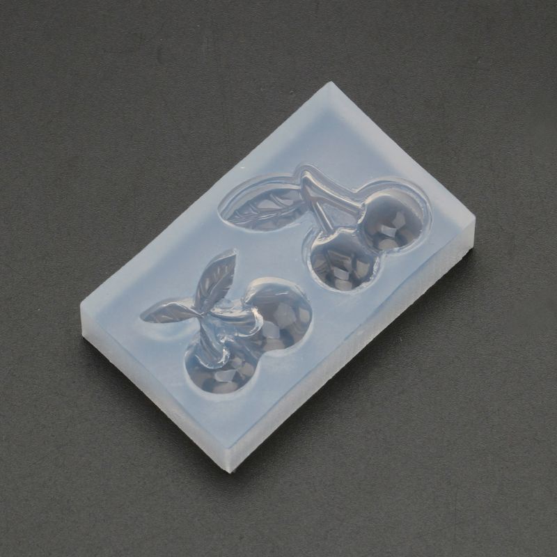 Khuôn Silicone Làm Kẹp Tóc Hình Quả Cherry Dễ Thương