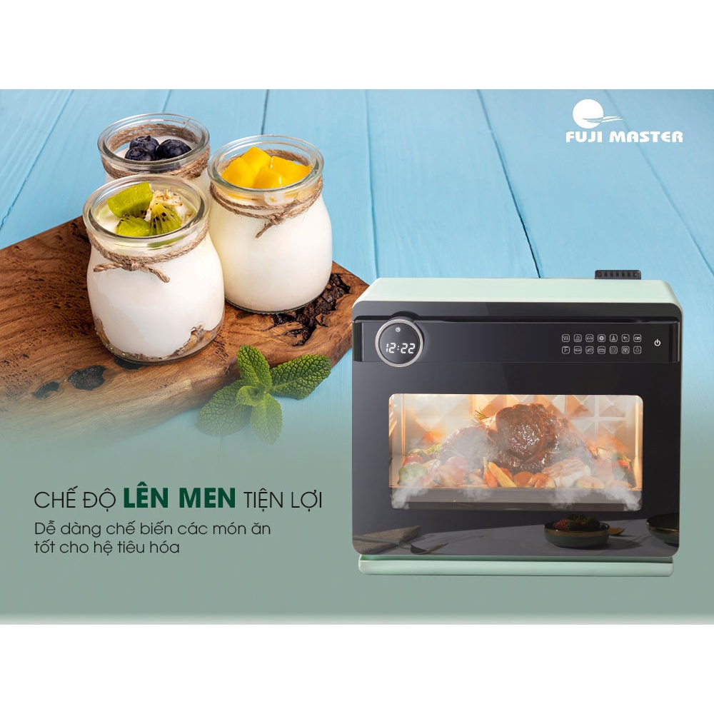Nồi chiên không dầu hơi nước Fuji Master FJM-2422 dung tích 20L chiên hấp không dầu đa năng