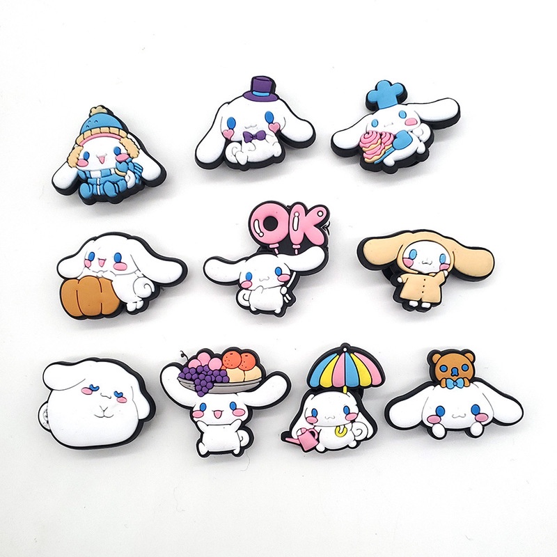 Khóa Cài Nhựa PVC Hình Hoa Trang Trí Giày Crocs Sanrio