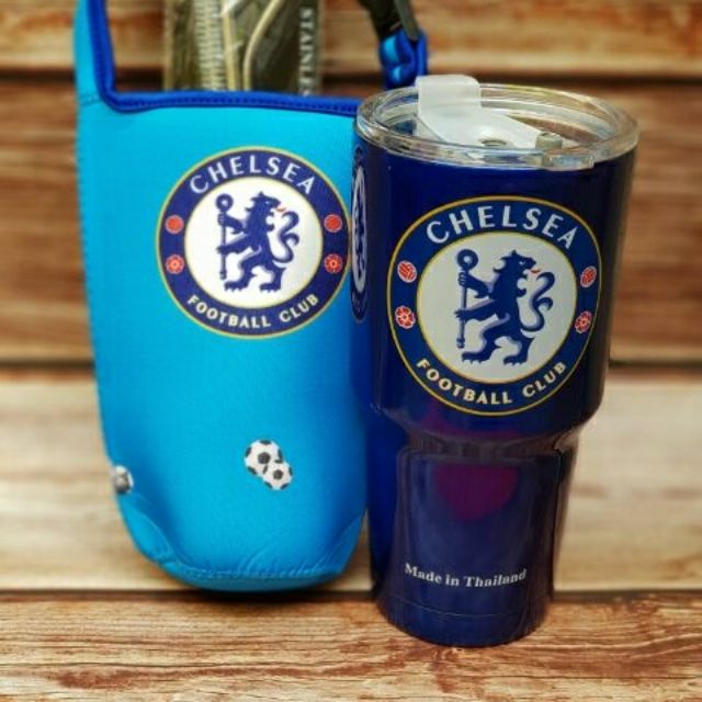 Combo ly giữ nhiệt đội bóng 900ml (kèm túi + 2 ống hút + cọ)