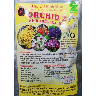 Phân hữu cơ sinh học orchid 2 kích thích ra hoa gói 36 túi