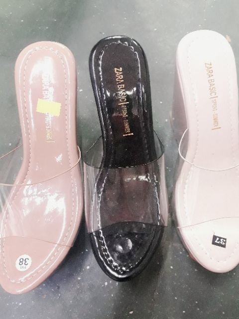 Dép xuồng cao 12p quai trong