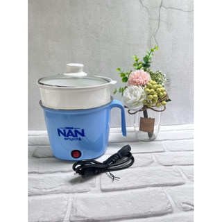 Ca nấu mì - nồi lẩu điện mini đa năng siêu tốc kèm xửng hấp 1,8 lít