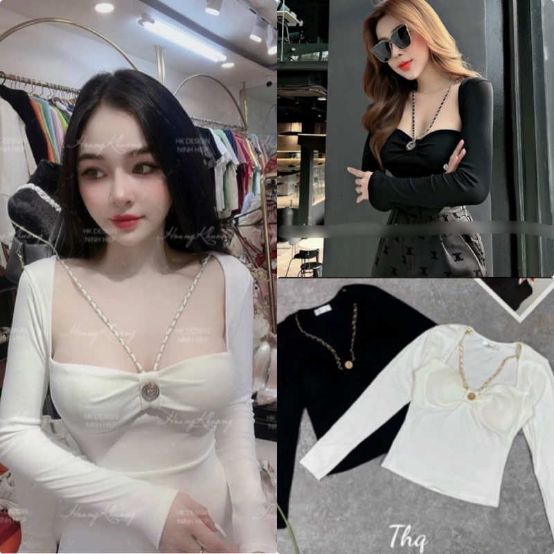 Áo Choker Dây Xích Bozip Dài Tay Hit Hot