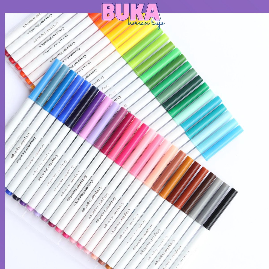 Bút viết Calligraphy viết tiêu đề sổ Crayola Super Tips Decorme Bút lông nét thanh nét đậm văn phòng phẩm LẺ 1 BÚT