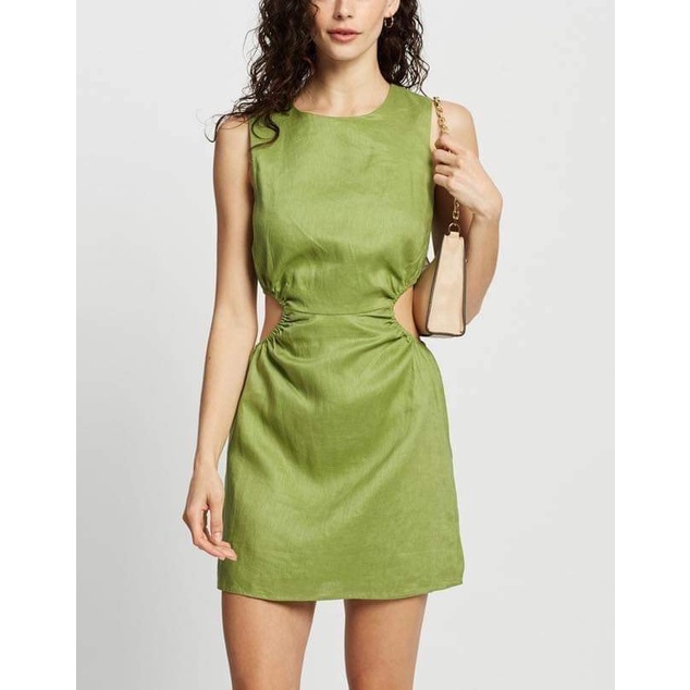 Vải linen tưng xanh cốm