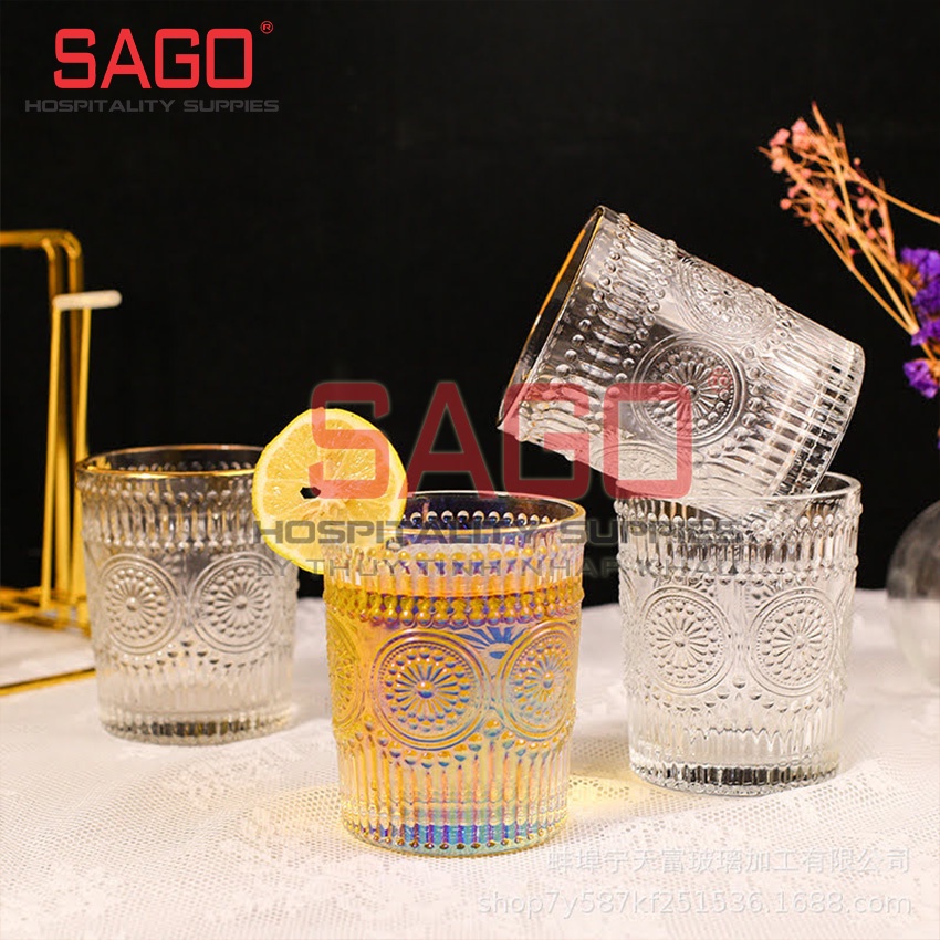 Ly Thủy Tinh , Cốc Thủy Tinh Deli Baroque Glass 300ml , 350ml | Tùy chọn Dung Tích